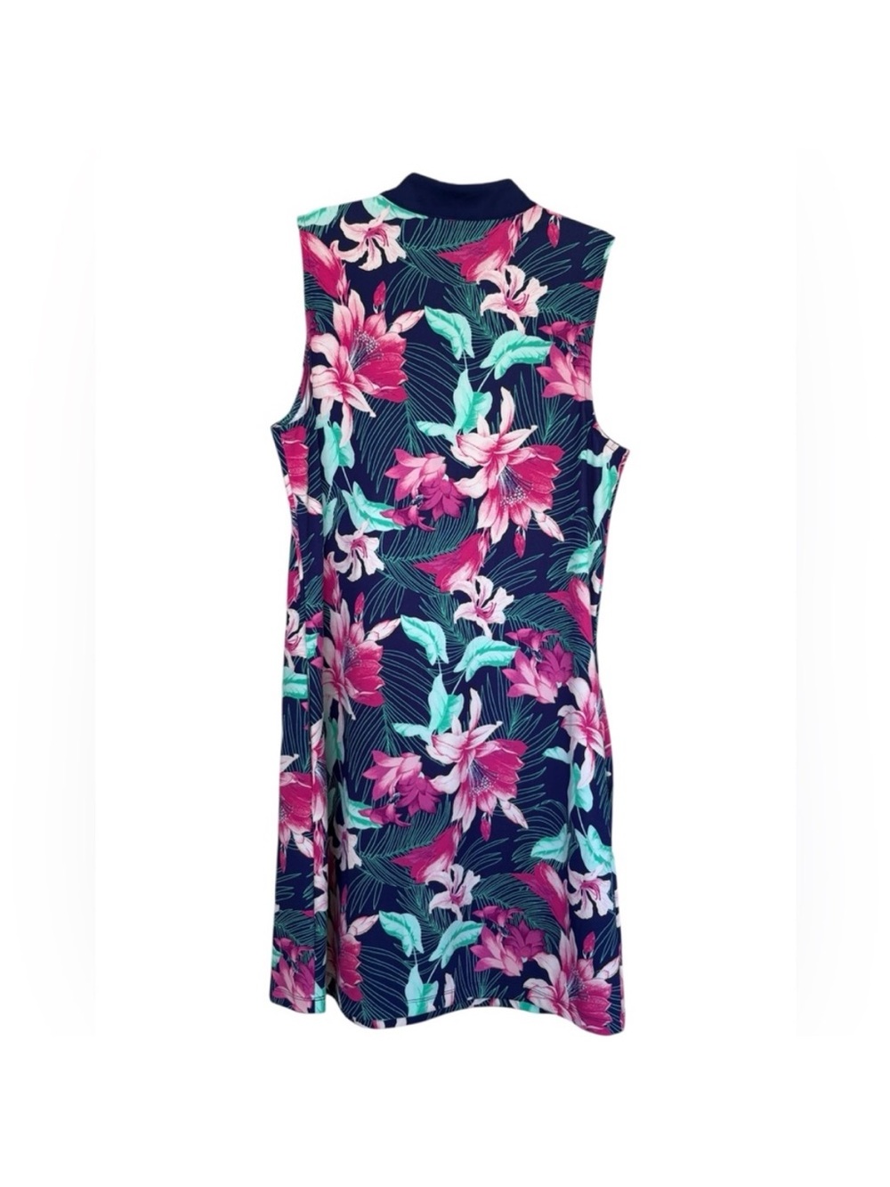 Tommy Bahama Racquet & Paddle Floral Print Dress Size M With Pockets - Picture 6 of 6